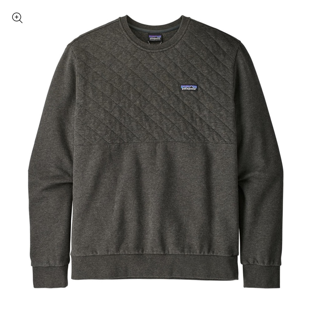 Patagonia M's Organic Cotton Quilt Crewneck Sweatshirt, grey, size xxs, 25320